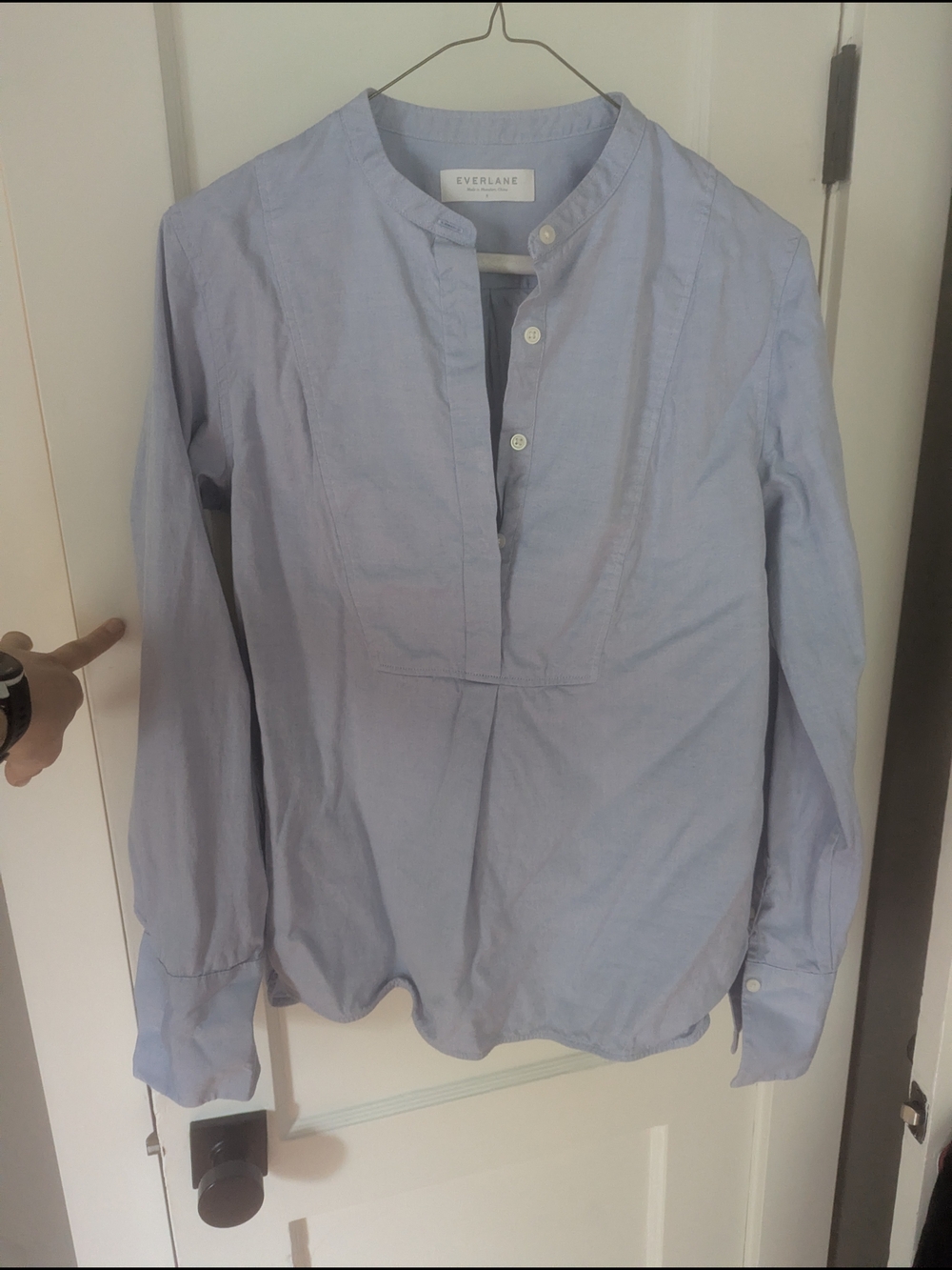Everlane Light Blue Popover Shirt